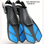 [Popular Choice] Qingsong Adjustable Snorkeling Fins with Buckles, Open Heel Design, Short Travel Swim Fins for Adults - Men and Women, Black