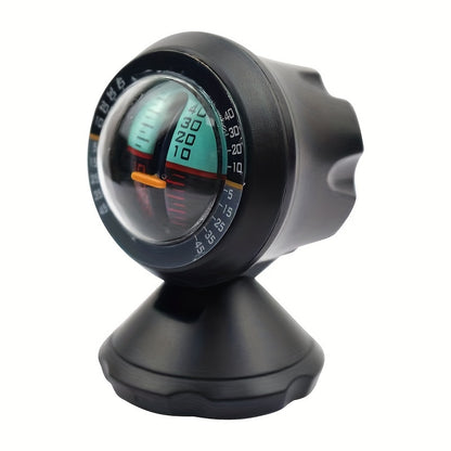 KUYEE Adjustable Car Slope Gauge - Waterproof Vehicle Level Compass for Camping, Hiking & Outdoor Adventures, Self Sensing, Mountaineering, Cycling, Tactical Training