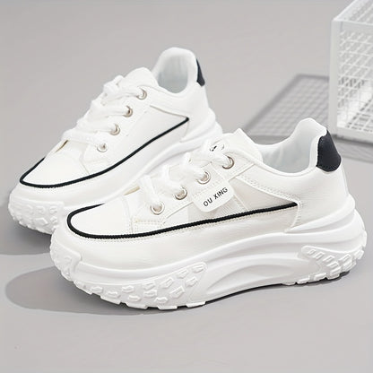 High-looking White Shoes Women's Tennis Shoes Elegant Women's Flat Shoes Comfortable Casual Sports Shoes