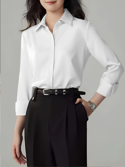 2024 New Professional Women's Shirt French High-end Temperament Long Sleeve Top