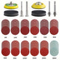 244pcs/set Advanced Aluminum Oxide Grinding Discs- 2 Quick Replacement Systems, Grain Range 80-3000-Durable Discs, Easy to Polish Metal, Wood, Glass and Car - Drill Bits and Grinder Accessories, Used for Polishing, Such as Pl