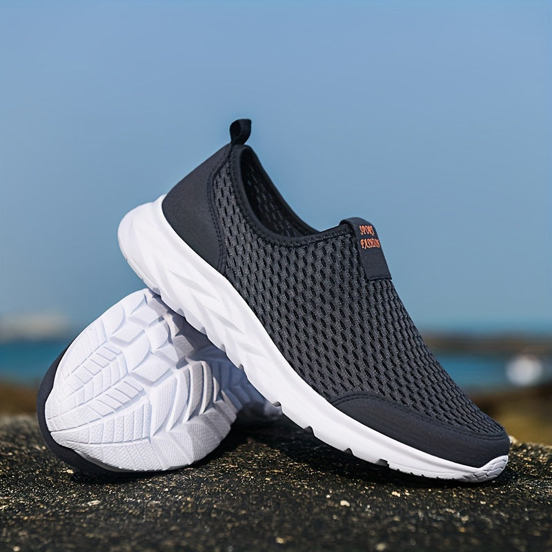 Women's Breathable Mesh Sneakers - Lightweight, Slip-On Casual Shoes with Soft EVA Sole for Summer Comfort