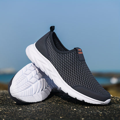 Women's Breathable Mesh Sneakers - Lightweight, Slip-On Casual Shoes with Soft EVA Sole for Summer Comfort