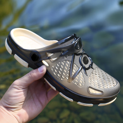Men's Trendy Breathable Clogs, Comfy Non Slip Durable EVA Slippers For Men's Outdoor Activities
