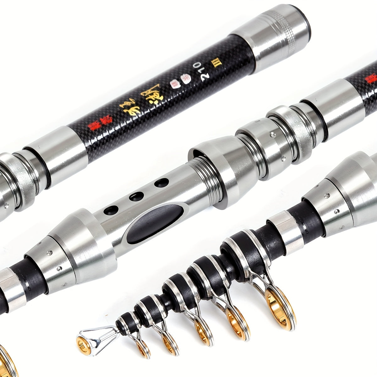 Compact and Powerful Carbon Telescopic Fishing Rod - Perfect for Saltwater Fishing!