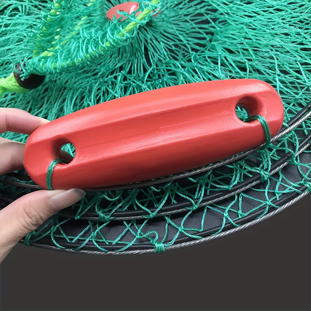 1pc Floating Fish Protection Net, Quick-drying Folding Fish Cage, Bold Braided Fish Basket For Sea Fishing