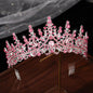 1pc Golden Metal Zinc Alloy Rhinestones Crown Party Queen Hair Decoration, Elegant Crystal Princess Crown Bride Wedding Tiara for Women, ideal choice for gifts