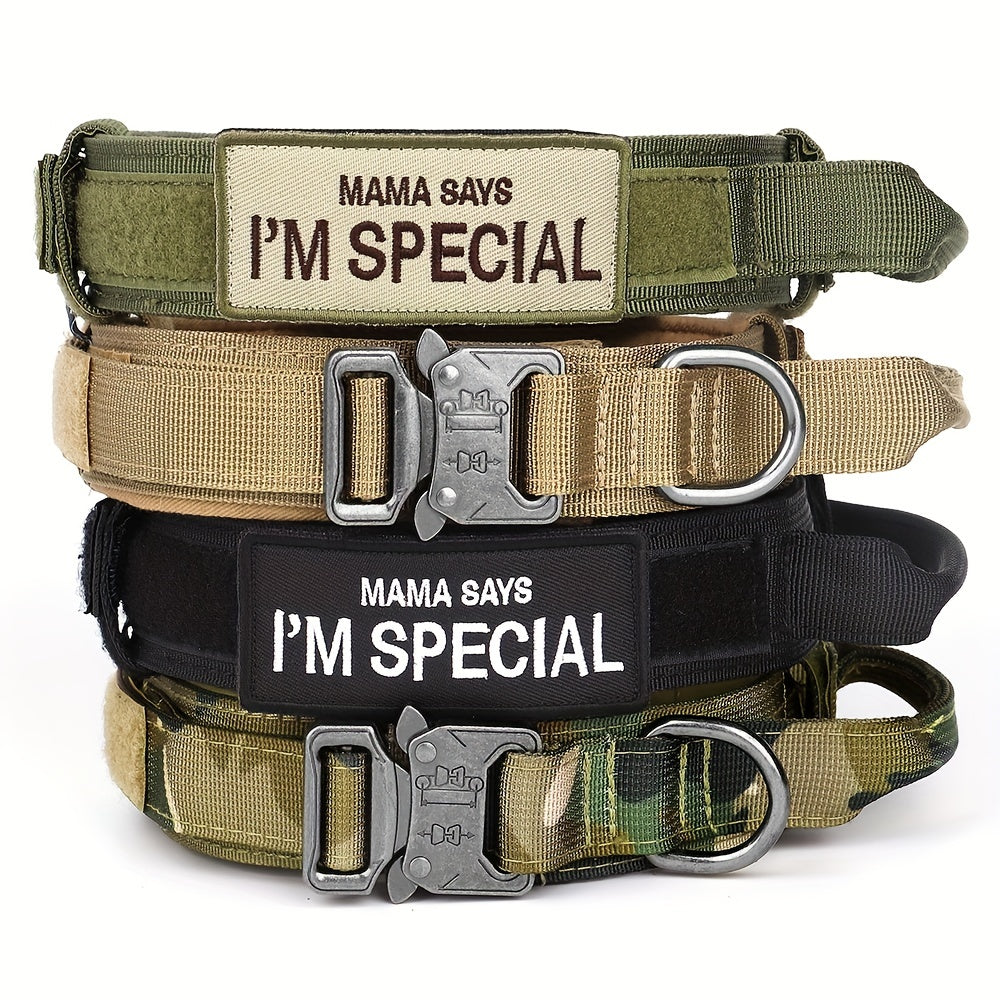 Tactical Dog Collar with Handle - Heavy Duty Collar for Medium and Large Dogs - Provides Ultimate Control and Comfort