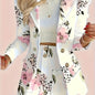 Elegant Two-piece Set, Fashionable Double Breasted Lapel Suit Jacket And High Waisted Floral Print Mini Skirt, New Women's Set