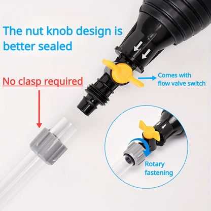 All-new Fifth Generation Universal With Built-in Valve Switch, Manual Car Oil Suction Device, Car Fuel Pump, Manual Oil Suction Pipe, Portable Manual Car Fuel Delivery Pump, Suitable For Cars, Boats, Yachts, Motorcycles, Gaso