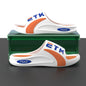 ETK Stylish Summer Slides - Comfortable Non-Slip, Odor-Resistant PVC Slippers for Beach, Pool & Outdoor Wear, Black & Green with White Strap, Trendy Sporty Design for All-Day Comfort, Poolside Slippers | Modern Casual Wear |