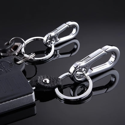 10-Pack Stainless Steel Carabiner Keychain Clips - Durable Metal Spring Snap Hook for Key Ring, Camping Gear, Backpacks