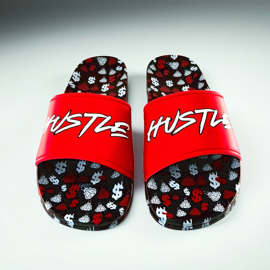 Men'S Hustle $$$ Printed Graphic Slide