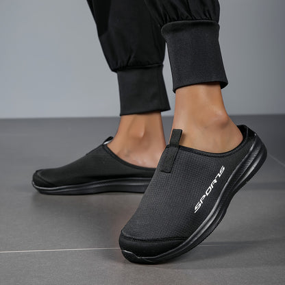 Men's Solid Color Breathable Hollow Out Slippers, Comfy Non Slip Casual Durable Slides, Men's Footwear