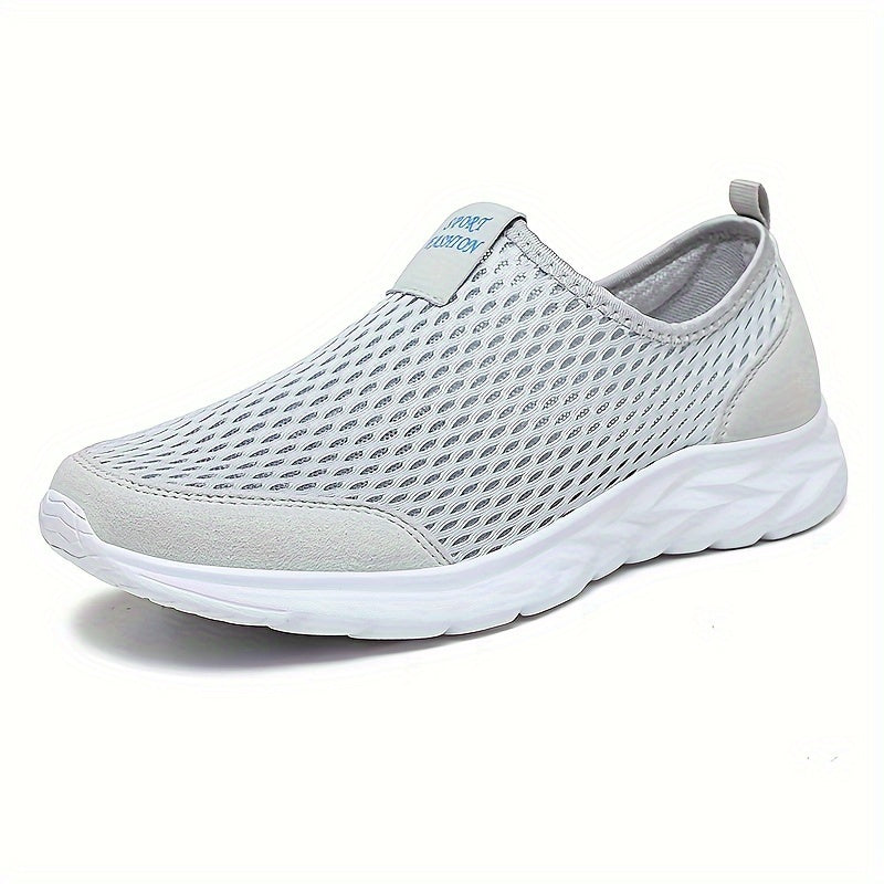 Women's Breathable Mesh Sneakers - Lightweight, Slip-On Casual Shoes with Soft EVA Sole for Summer Comfort