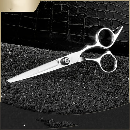 8pcs Professional Hair Cutting Scissors With Comb And Case - Perfect For Home Haircutting, Barber/Salon, And Thinning - Ideal For Men And Women (Silvery)