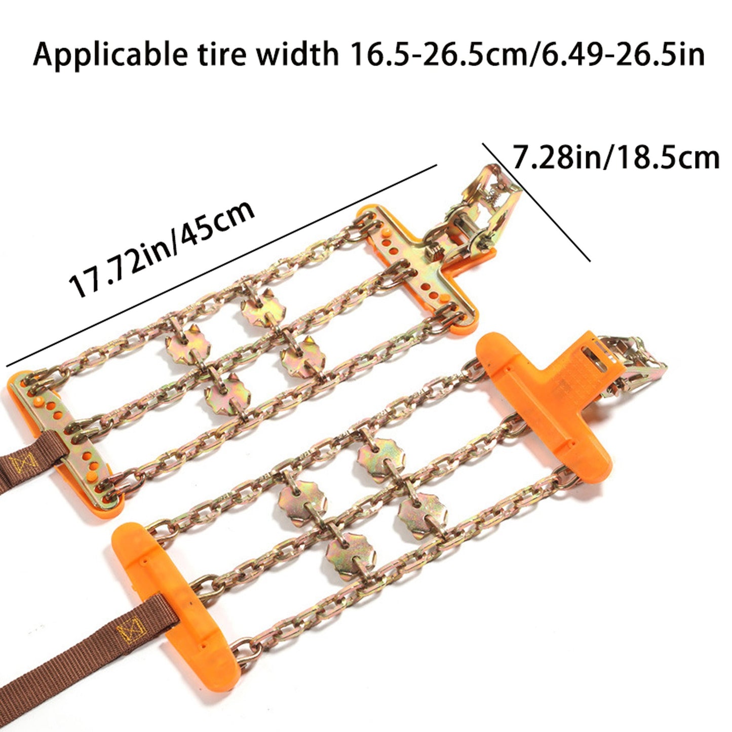 1/6/8pcs Durable Steel Traction Chains for Cars, Light Trucks & SUVs - Easy Install Anti-Slip Tires Chains for Snow, Ice & Mud Road Safety