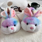 Cozy Bunny Slippers - Plush Indoor/Outdoor Shoes, Cute Gray Rabbit Design with Floppy Ears & Pink Inner Lining, Soft Fabric Upper & Rubber Sole, Perfect for Bedroom or Gift, Outdoor Slippers | Comfortable Slippers | Rubber So