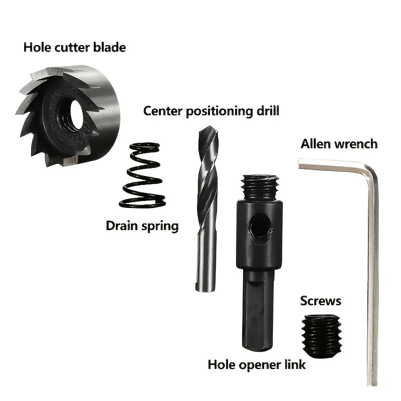 5-Piece Heavy-Duty Hole Saw Drill Bit Set - Perfect For Stainless Steel, Aluminum, Plastic & Wood!