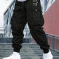 Street Style Men's Casual Non Stretch Footed Cargo Pants With Drawstring For Casual Daily Wear, Spring And Fall