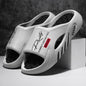 Summer Men'S Fashionable EVA Slippers, Pattern Printed Breathable Thick Soles, Convenient And Comfortable Massage Home Slippers, Outdoor Sports Sandals