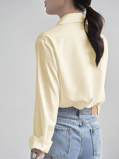 2024 New Professional Women's Shirt French High-end Temperament Long Sleeve Top