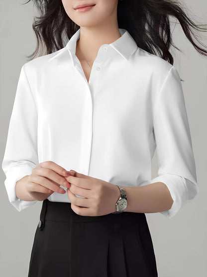 2024 New Professional Women's Shirt French High-end Temperament Long Sleeve Top