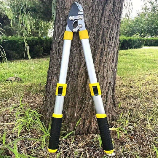 Professional Telescopic Bypass Pruning Shears, Heavy-Duty Garden Pruners with Metal Body and Ergonomic Handle for Fruit Tree Branches, Gardening Clippers, Extendable Gardener'S Lopper Cutter Tool