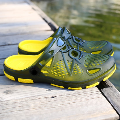 Men's Trendy Breathable Clogs, Comfy Non Slip Durable EVA Slippers For Men's Outdoor Activities