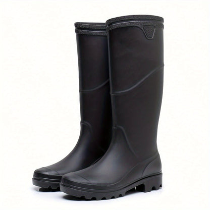 Men's High Top Rain Boots, Wear-resistant Waterproof Non-slip Galoshes For Outdoor Walking Fishing wellies