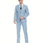 Men's Suits Set 3pcs Business Work Banquet Performance Travel Holiday Vacation Daily Birthday Gift Dress Tuxedo Jacket Coat Blazer Vest Pants Suit Set for Men Size XS-XXXL Wedding Season