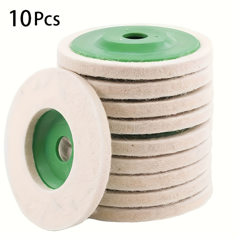 10/20pcs Polishing Wheel Grinding Disc Diameter 100mm High-density Fine White Pad Industrial Felt Wheel