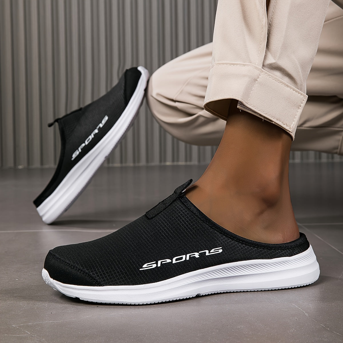 Men's Solid Color Breathable Hollow Out Slippers, Comfy Non Slip Casual Durable Slides, Men's Footwear