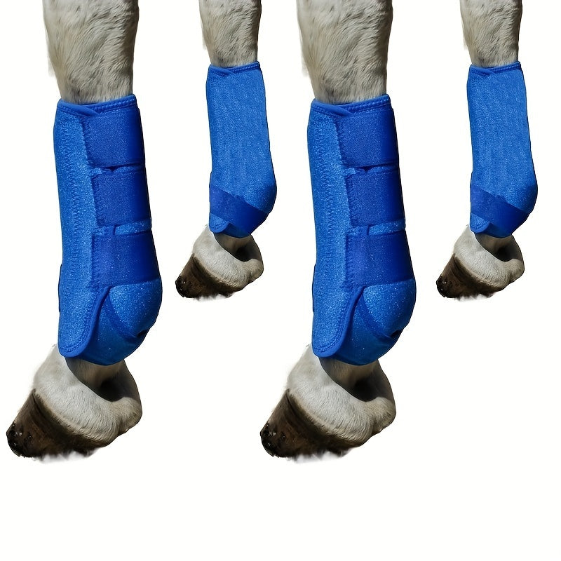 4pcs Horse Protective And Breathable Riding Boots, Ultimate Comfort And Durability For Active Horses