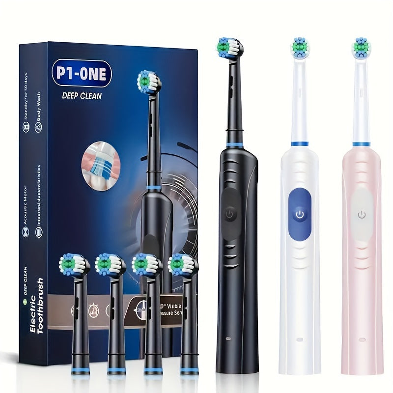 Electric Toothbrush, Adult Rechargeable Fully Automatic Intelligent Toothbrush For Student/Men/Women/Couple, Deep Cleaning Teeth Cleaner