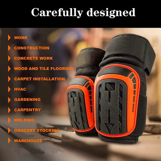 Heavy-Duty Knee Pads with Gel Cushion - Comfortable, Adjustable Straps for Work & Gardening