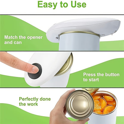 Auto Electric Can Opener: Open Your Cans With A Simple Press Of Button - Automatic, Hands Free, Smooth Edge, Food-Safe