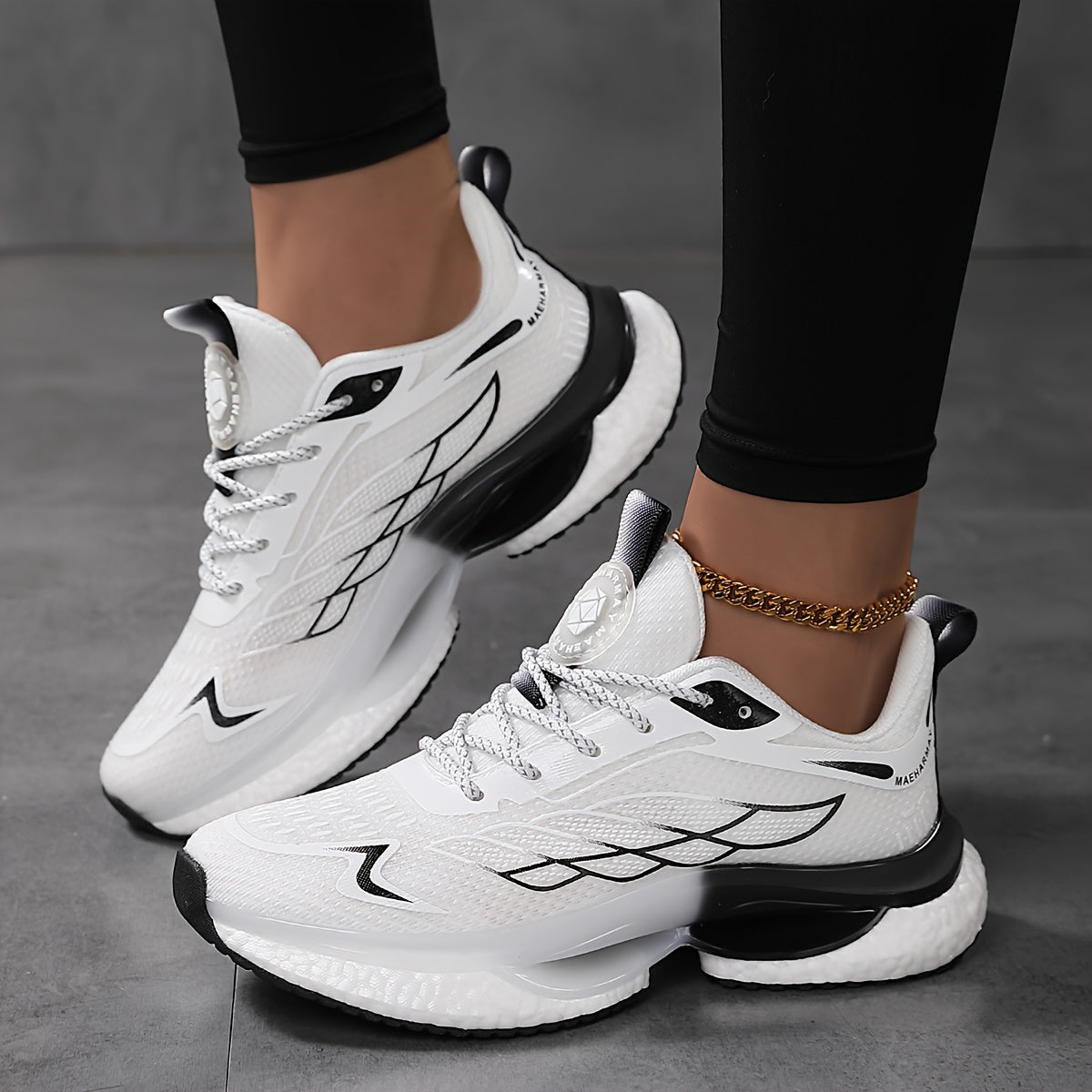 Women's Breathable Mesh Platform Sneakers, Casual Lace Up Outdoor Shoes, Comfortable Low Top Running Shoes plus size