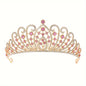 Elegant Vintage Bridal Tiara - Baroque Luxury Rhinestone and Crystal Embellished Alloy Headpiece for Wedding Party and Formal Events