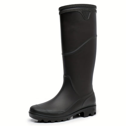 Men's High Top Rain Boots, Wear-resistant Waterproof Non-slip Galoshes For Outdoor Walking Fishing wellies