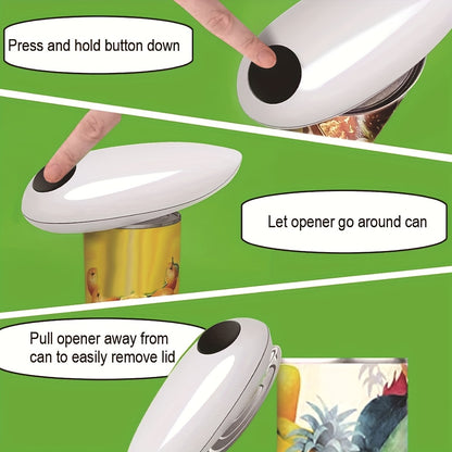 Auto Electric Can Opener: Open Your Cans With A Simple Press Of Button - Automatic, Hands Free, Smooth Edge, Food-Safe