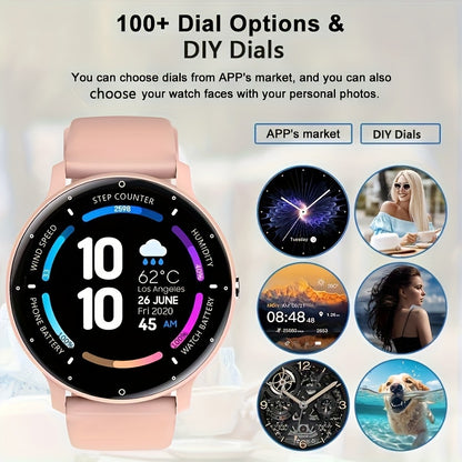 Smart Watch With 1.39 Smartwatch And 100+ Exercise Sports Modes, Weather, Music Controls, Voice Assistant Fitness All-day Body Monitoring Watches With Gift For Men And Women