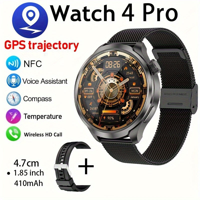 Onegra'S New GT4 PRO MAX Smart Watch Is Equipped with 1.85-Inch High-Definition Full Touch Screen 410Ma Large Battery GPS Tracker NFC Compass Smart Watches for Men And Women And Other Multifunctional 2024+ Holiday Gifts.