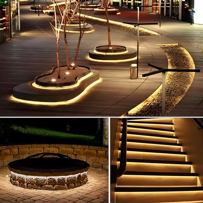 UXSIO 5.0meter Solar Strip Lights with Remote - Waterproof, 300 LEDs, Auto ON/Off, 8 Lighting Modes for Outdoor Decor - Perfect for Christmas, Gazebo, Pool, Porch & More