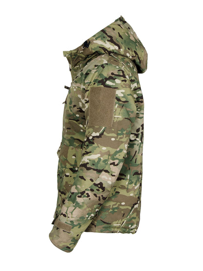 Men's Camo Hooded Waterproof Jacket - Warm Fleece-Lined, Windproof & Durable for Outdoor Activities in Fall/Winter