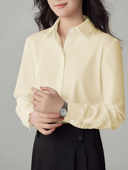 2024 New Professional Women's Shirt French High-end Temperament Long Sleeve Top