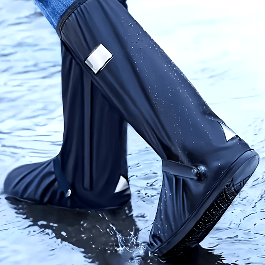 Waterproof & Slip-Resistant Shoe Covers with Thick Sole - Foldable, Washable for Outdoor Work in Rainy Conditions