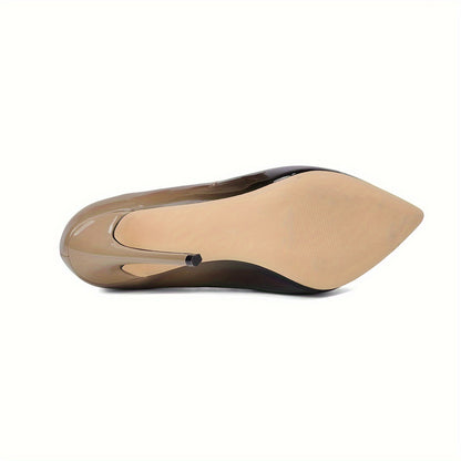 Elegant Voaboasy Women's Stiletto Heels - Pointed Toe, Faux Cover Dress Pumps for All Seasons, VOABOASY