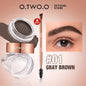 24-hour Waterproof O.TWO.O Eyebrow Cream and Wax - Natural, Long-lasting, Ultra Thin Slanted Brush for Precise Application, Concealer, and Shaping - Suitable for All Skin Types