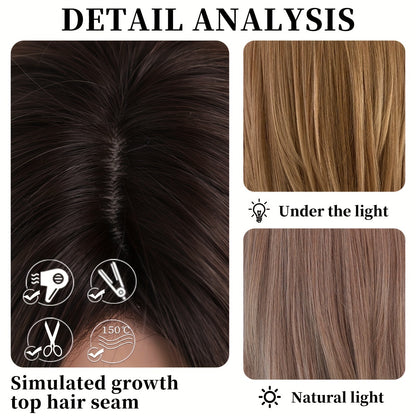 Elegant Honey Blonde Wavy Wig: Heat-Resistant, Full Volume, Natural Layers with Breathable Cap - Universal Fit & Style Flexibility